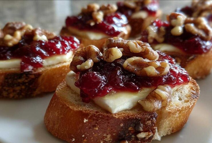 Cranberry Brie Bites with Walnuts