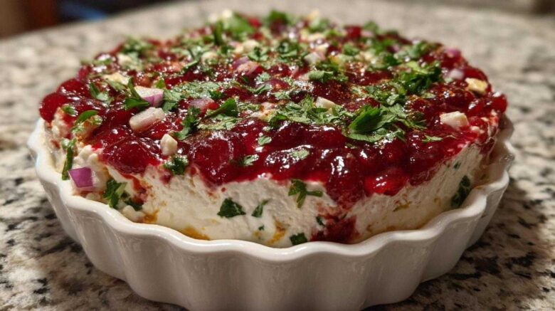 Cranberry Jalapeño Cream Cheese Holiday Dip