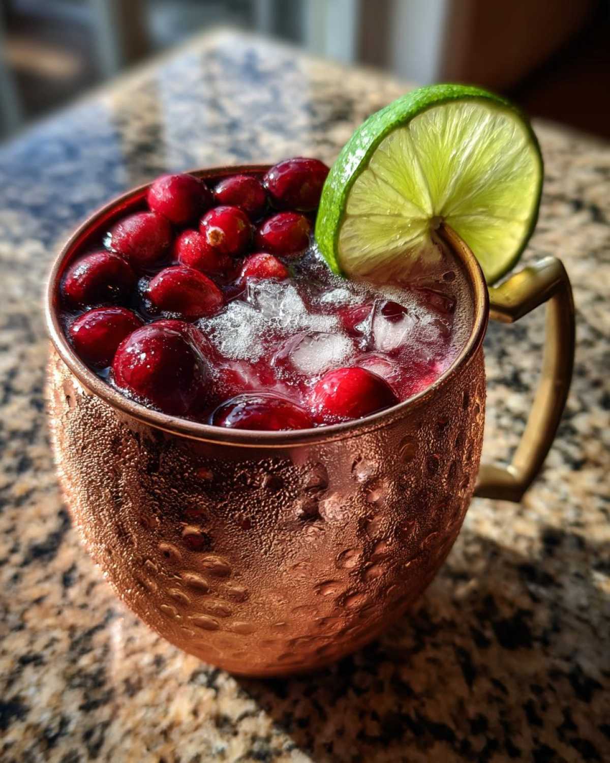 Cranberry Moscow Mule Cocktail - detail 1