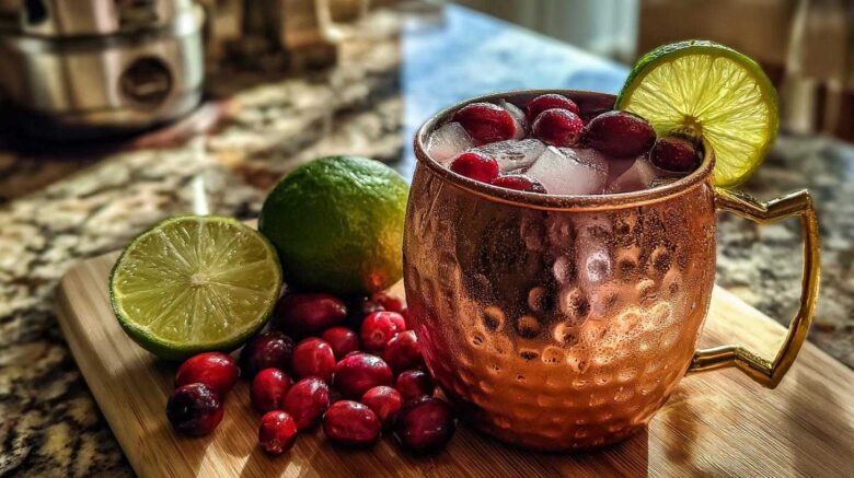 Cranberry Moscow Mule Cocktail