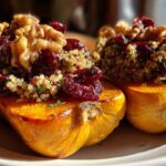 Cranberry Walnut Stuffed Squash (Vegan)