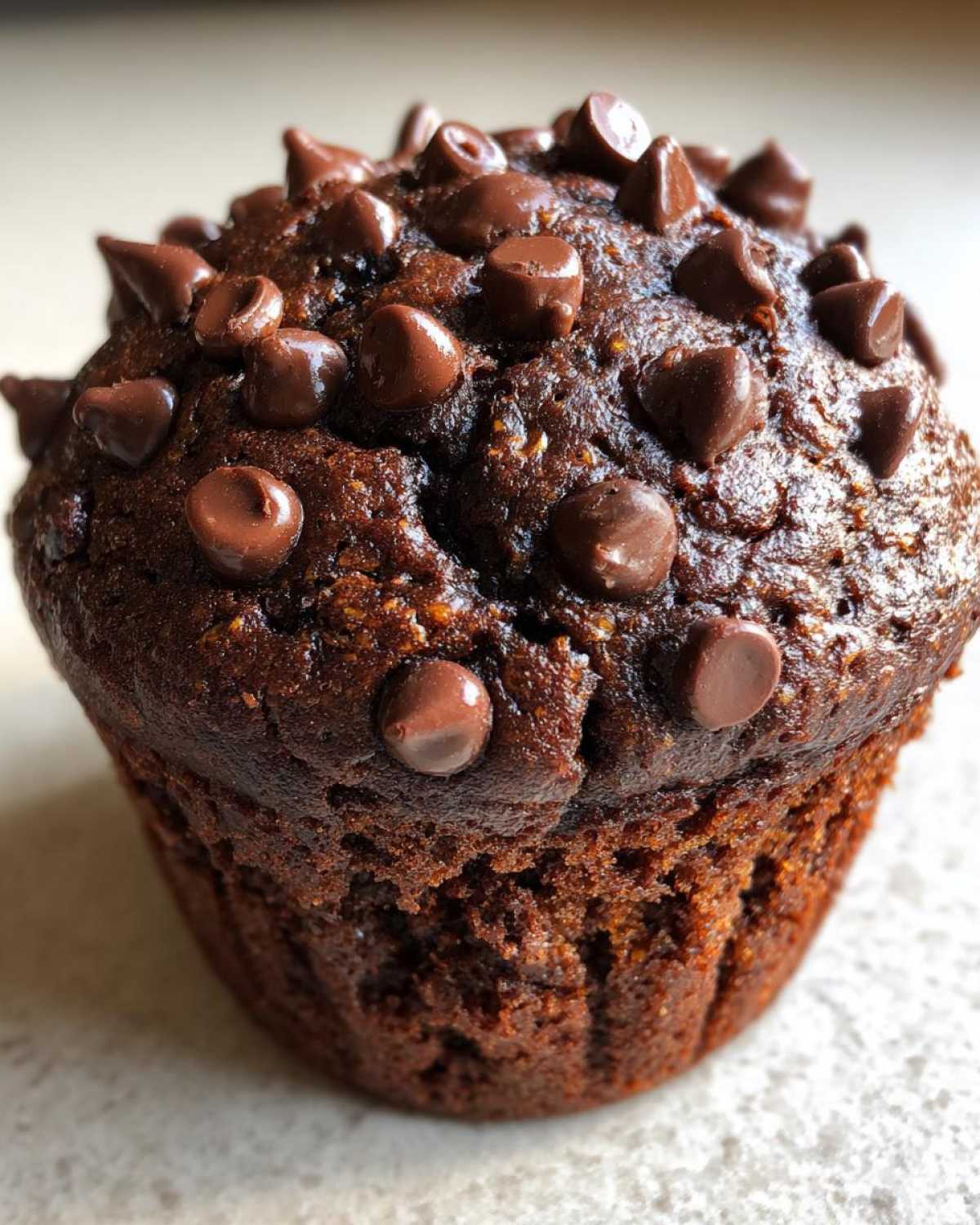 Double chocolate chip muffins - detail 1