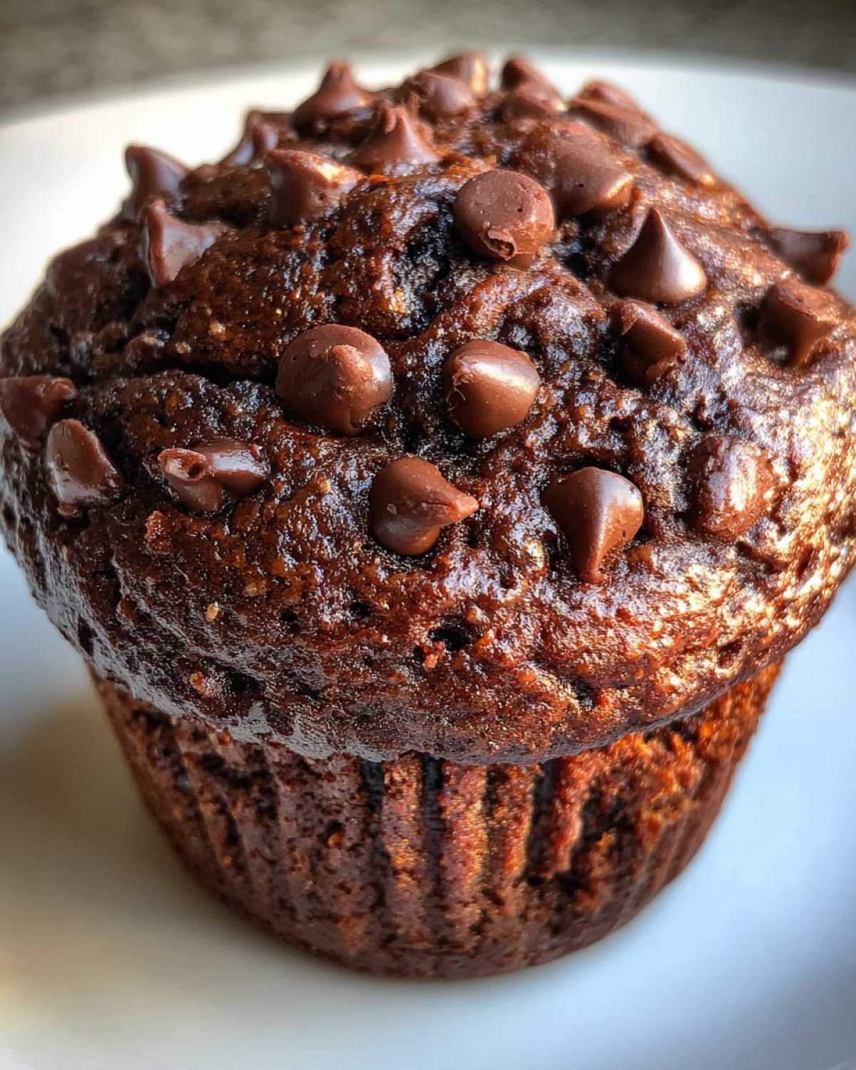 Double chocolate chip muffins - detail 2