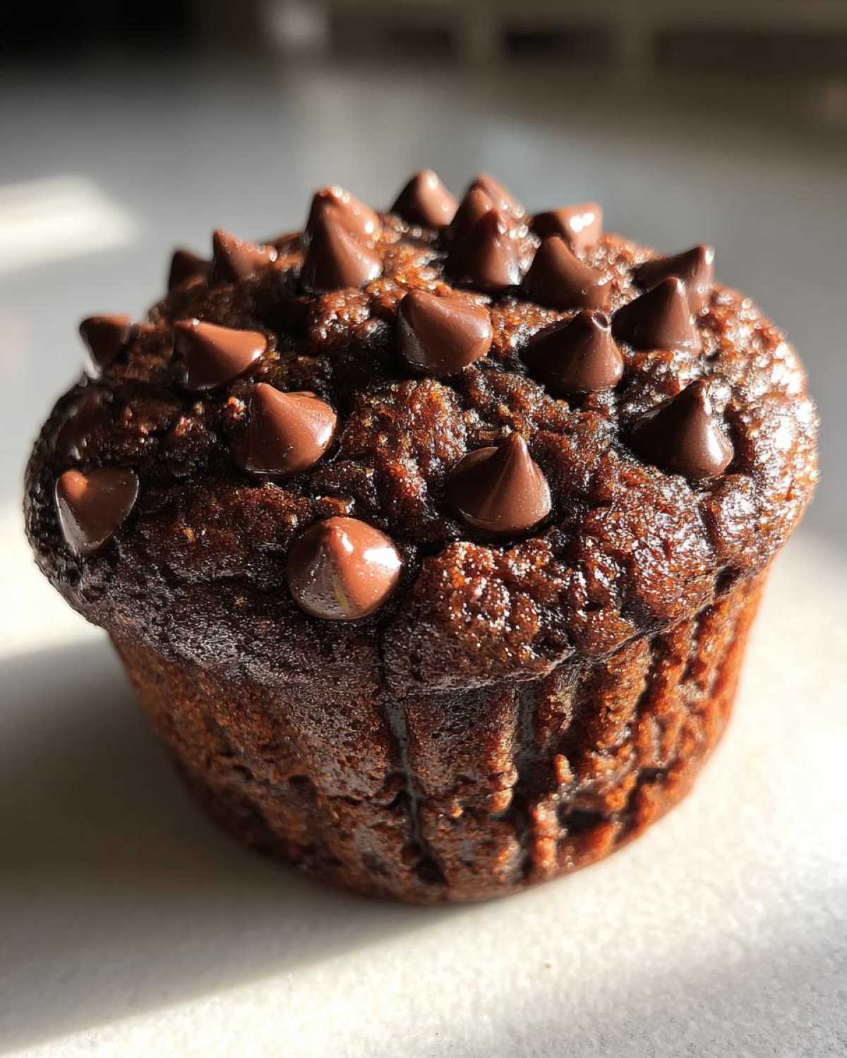 Double chocolate chip muffins - detail 3