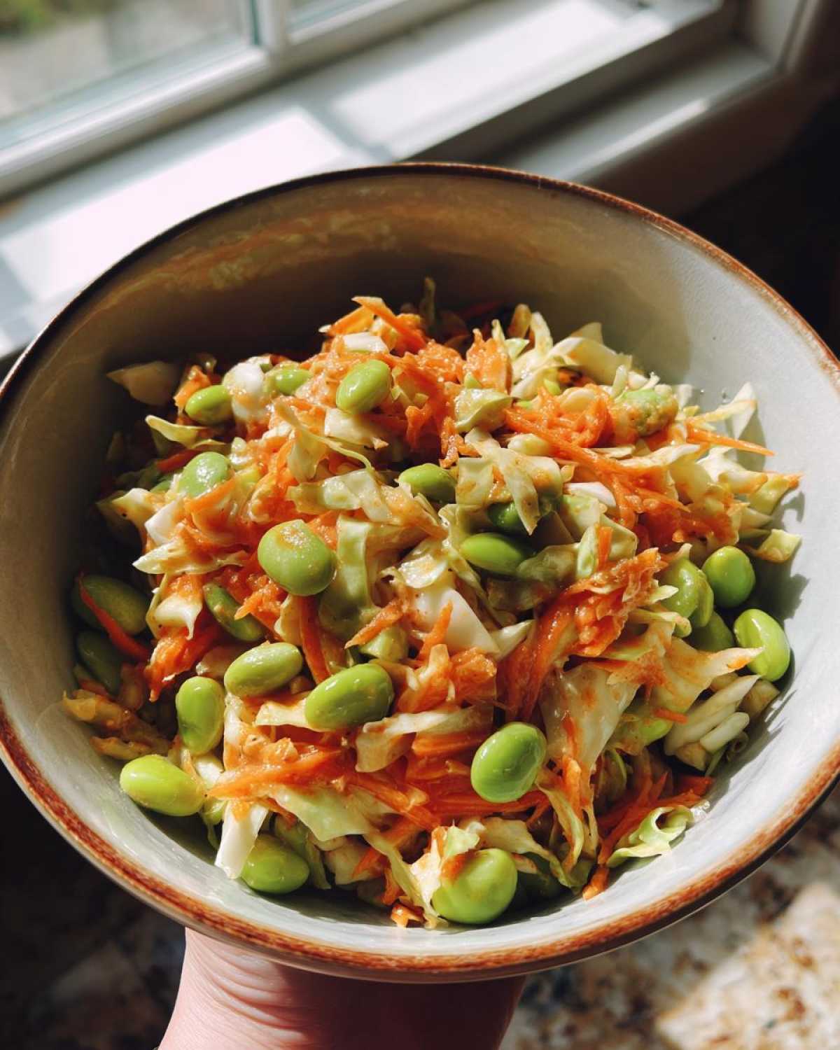 Edamame and Cabbage Winter Slaw (Vegan) - detail 3