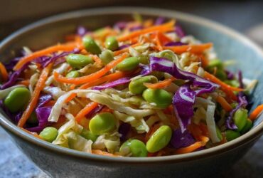Edamame and Cabbage Winter Slaw (Vegan)