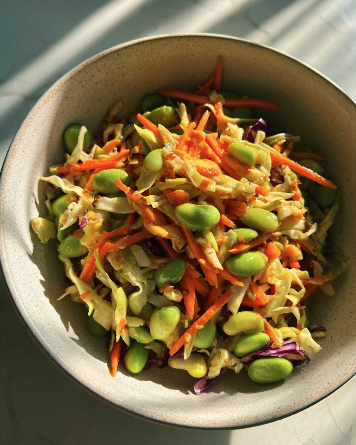 Edamame and Cabbage Winter Slaw (Vegan) - detail 4