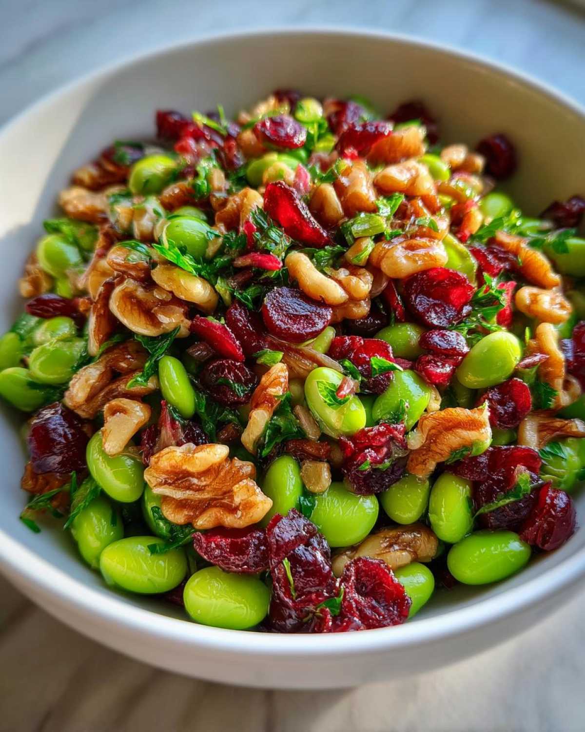 Edamame and Cranberry Winter Salad - detail 2