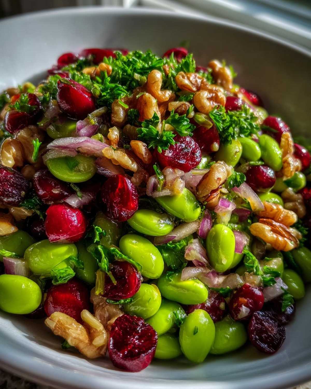 Edamame and Cranberry Winter Salad - detail 3