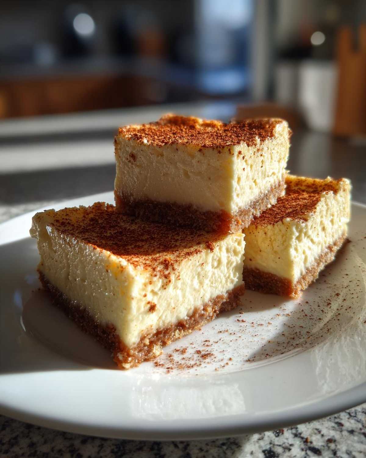 Eggnog Cheesecake Bars - detail 1