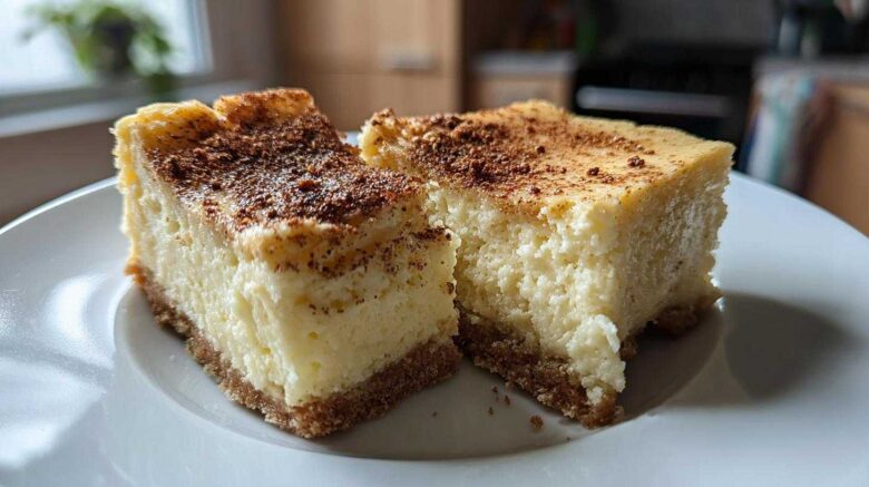 Eggnog Cheesecake Bars