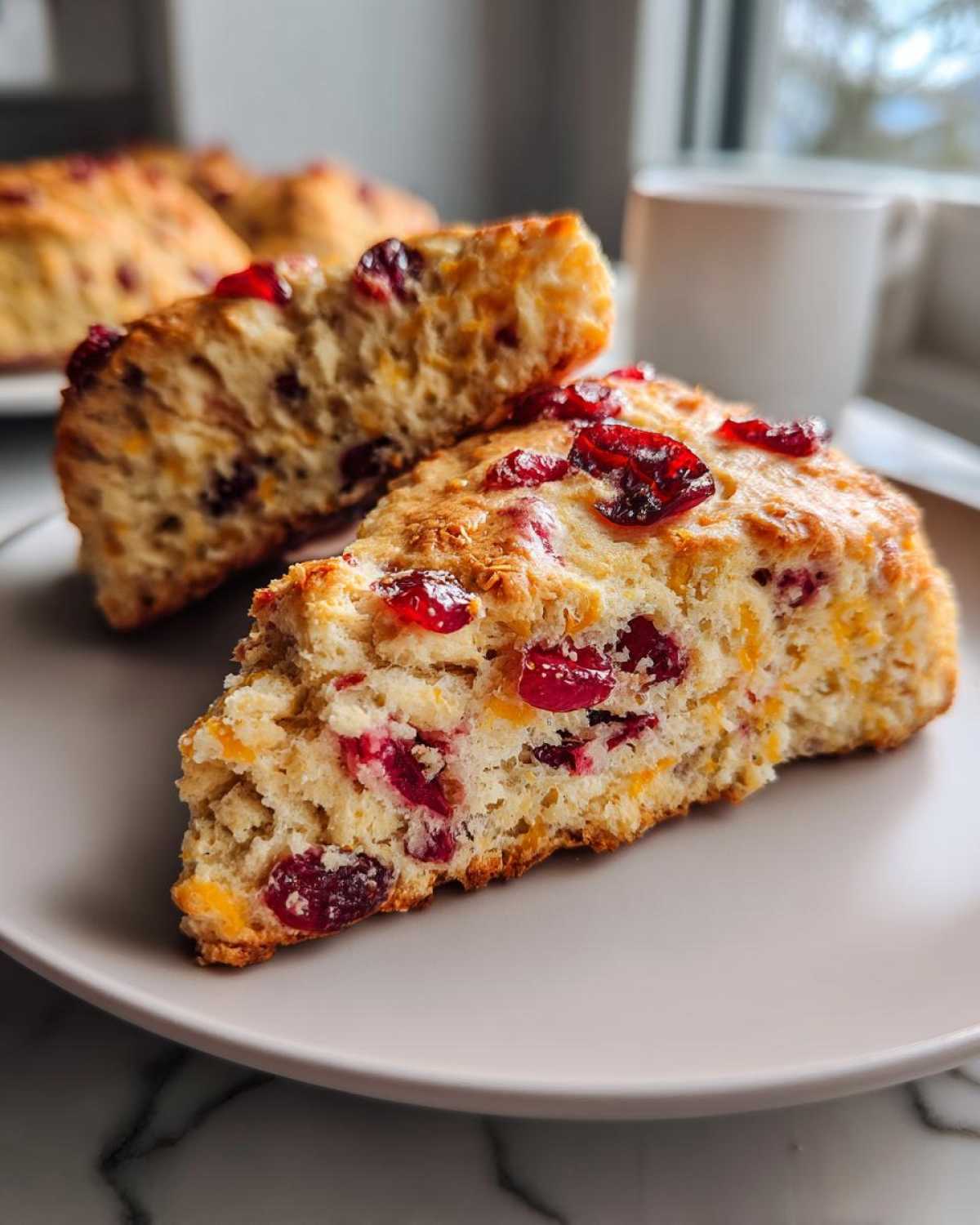 Festive Cranberry Orange Scones - detail 1