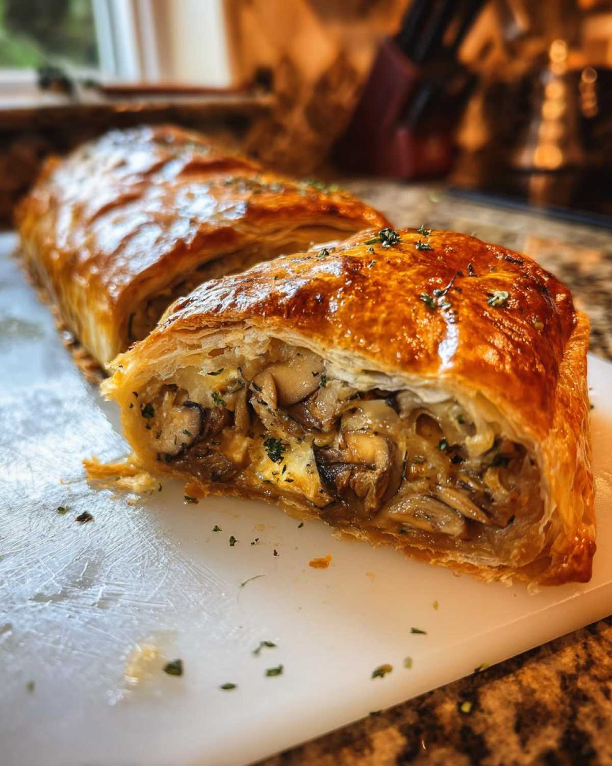 Festive Mushroom Wellington - detail 1