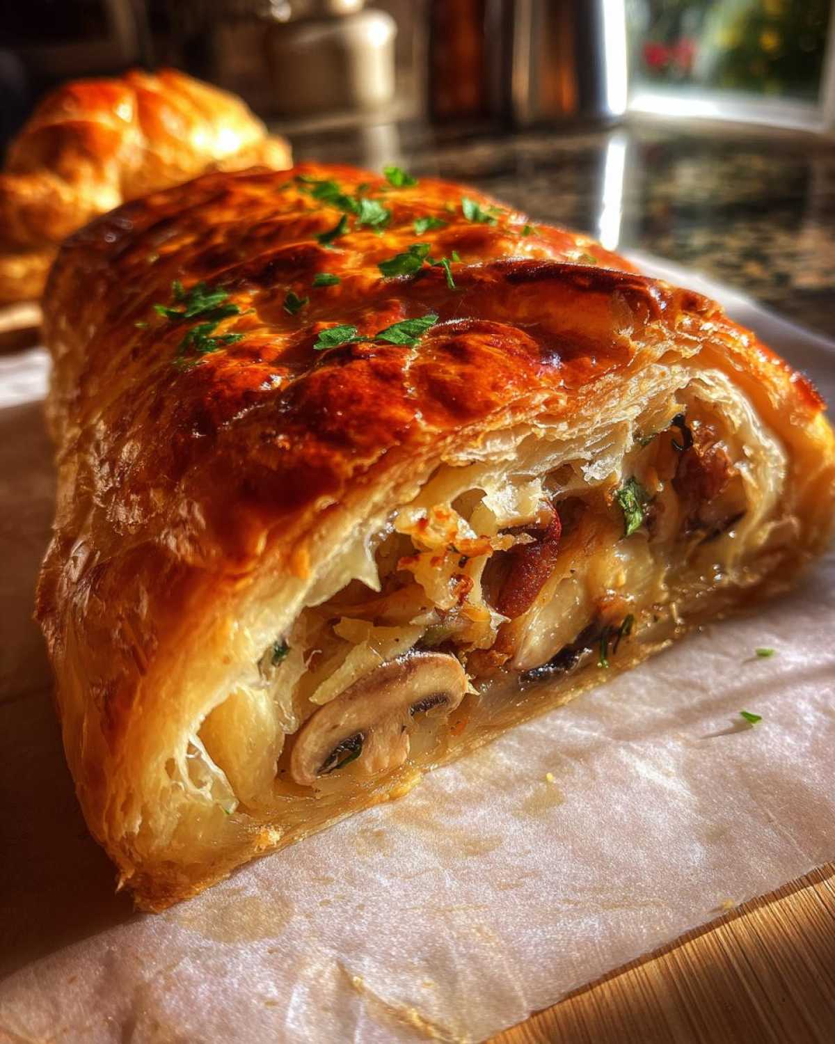 Festive Mushroom Wellington - detail 3