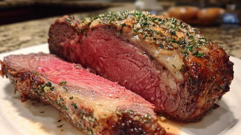 Garlic Butter Herb Prime Rib