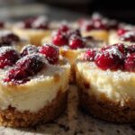 Greek Yogurt Cranberry Cheesecake Bites