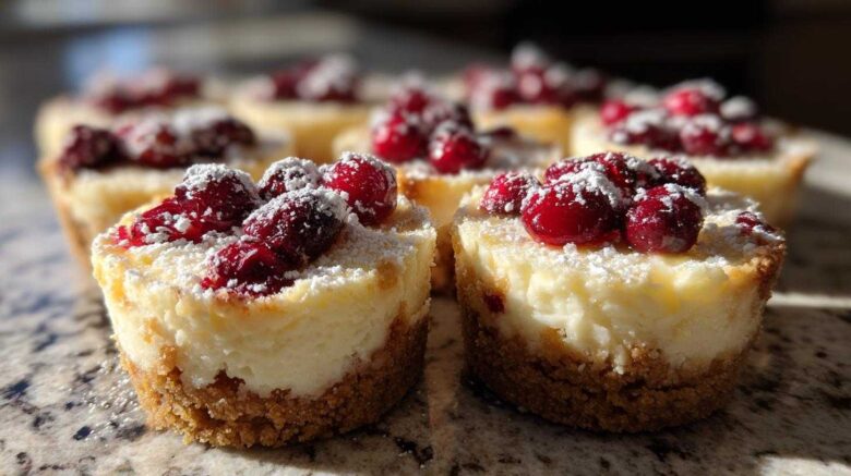 Greek Yogurt Cranberry Cheesecake Bites