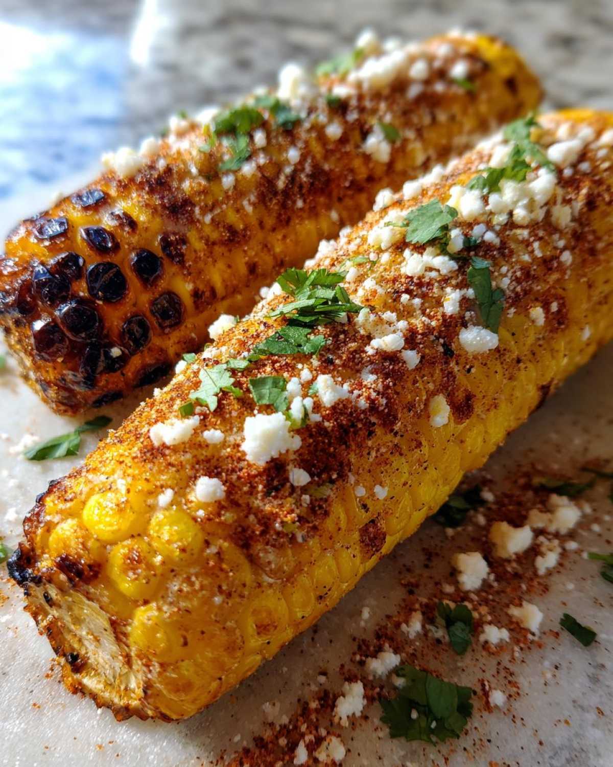 Grilled elote - detail 1