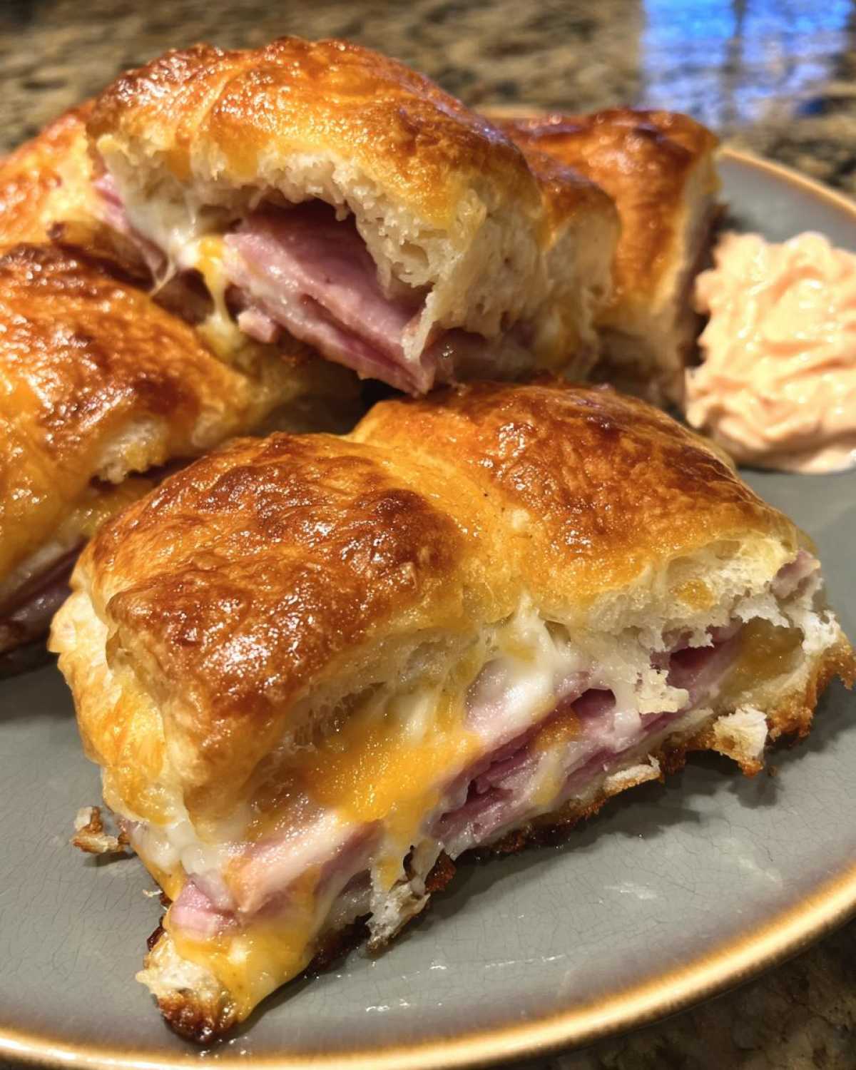 Ham and Cheese Sliders with Cranberry Aioli - detail 1