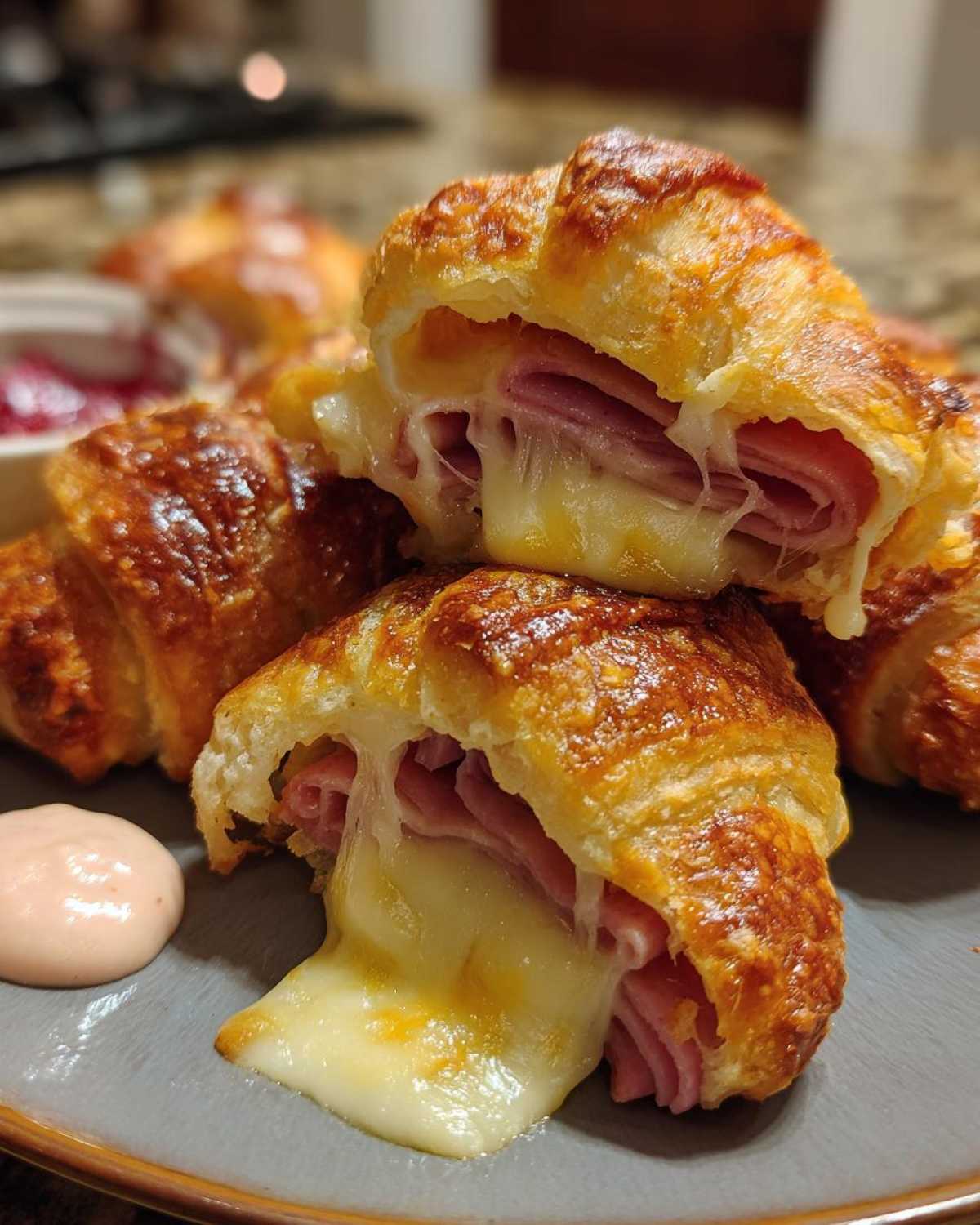 Ham and Cheese Sliders with Cranberry Aioli - detail 2