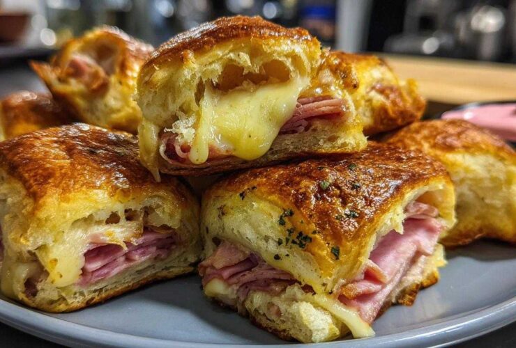 Ham and Cheese Sliders with Cranberry Aioli