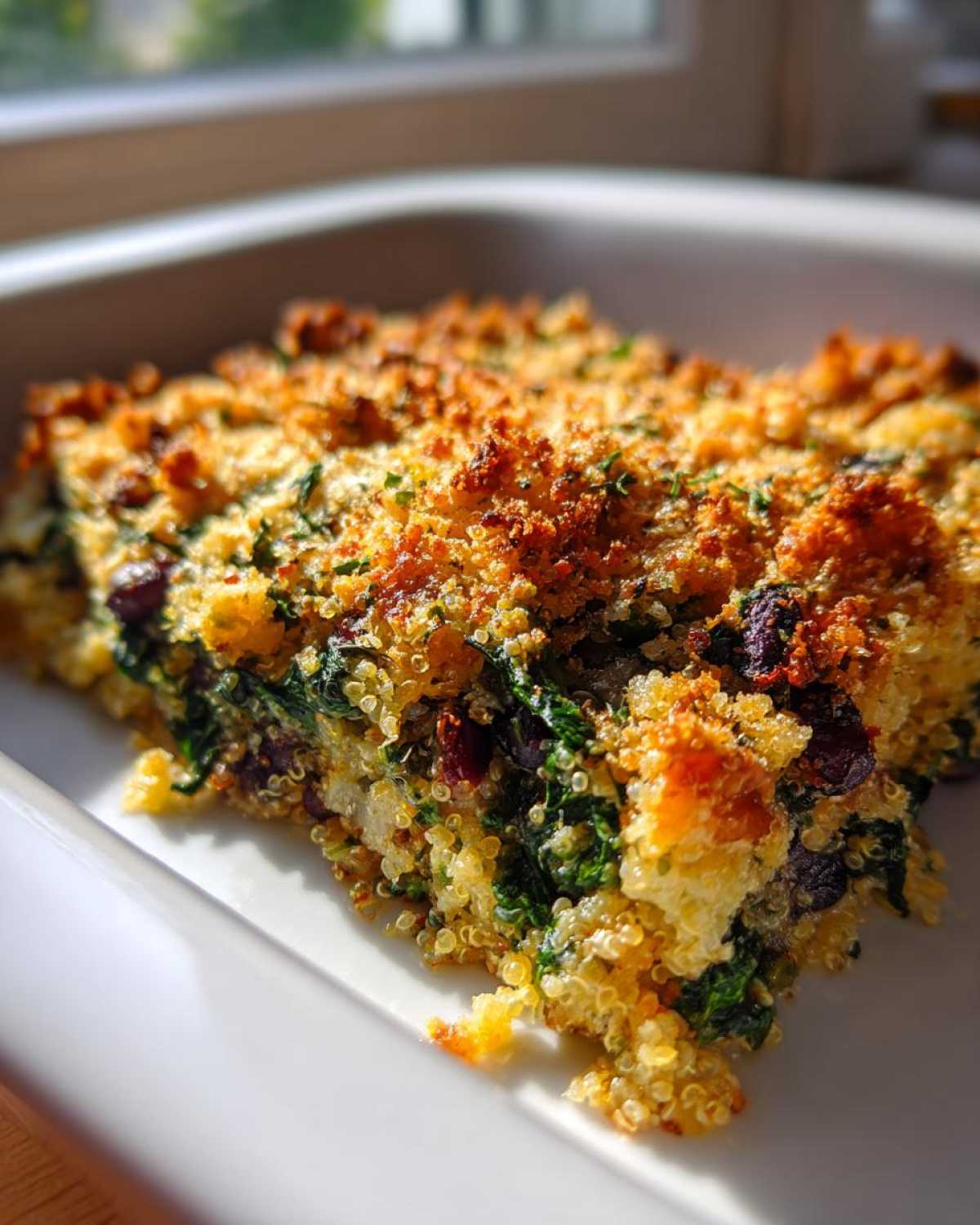 Herbed Quinoa and Spinach Casserole - detail 3
