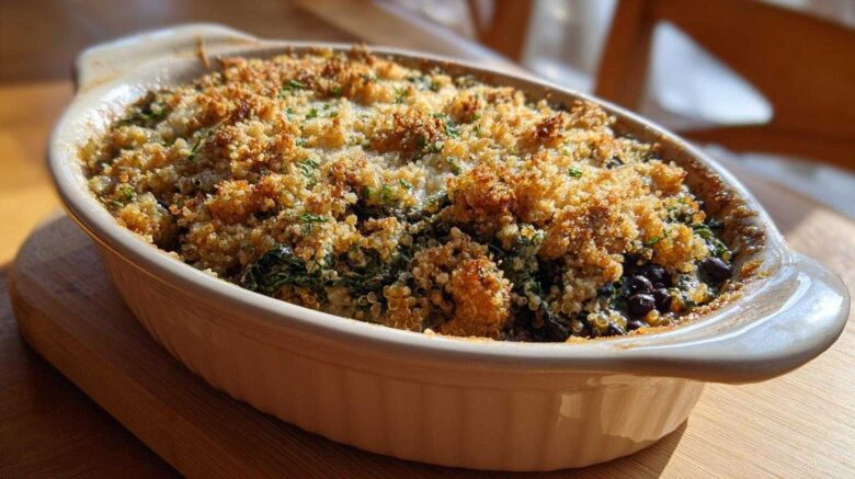 Herbed Quinoa and Spinach Casserole