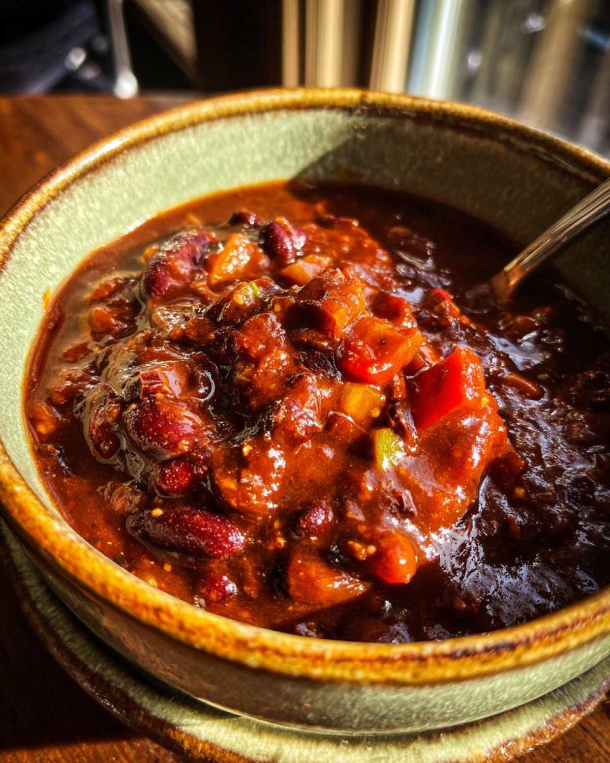 Holiday Chili with Chocolate and Peppers - detail 1