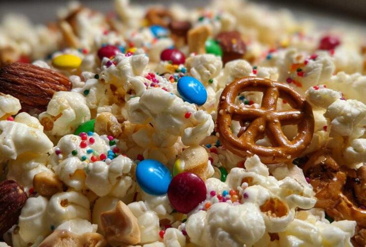 Holiday Popcorn Snack Mix
