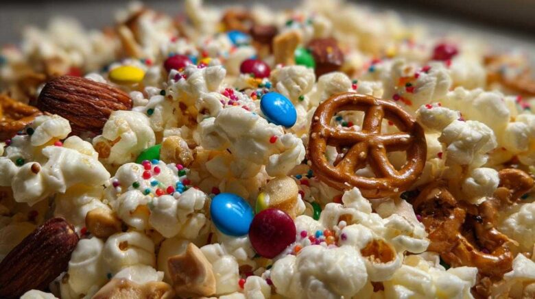 Holiday Popcorn Snack Mix