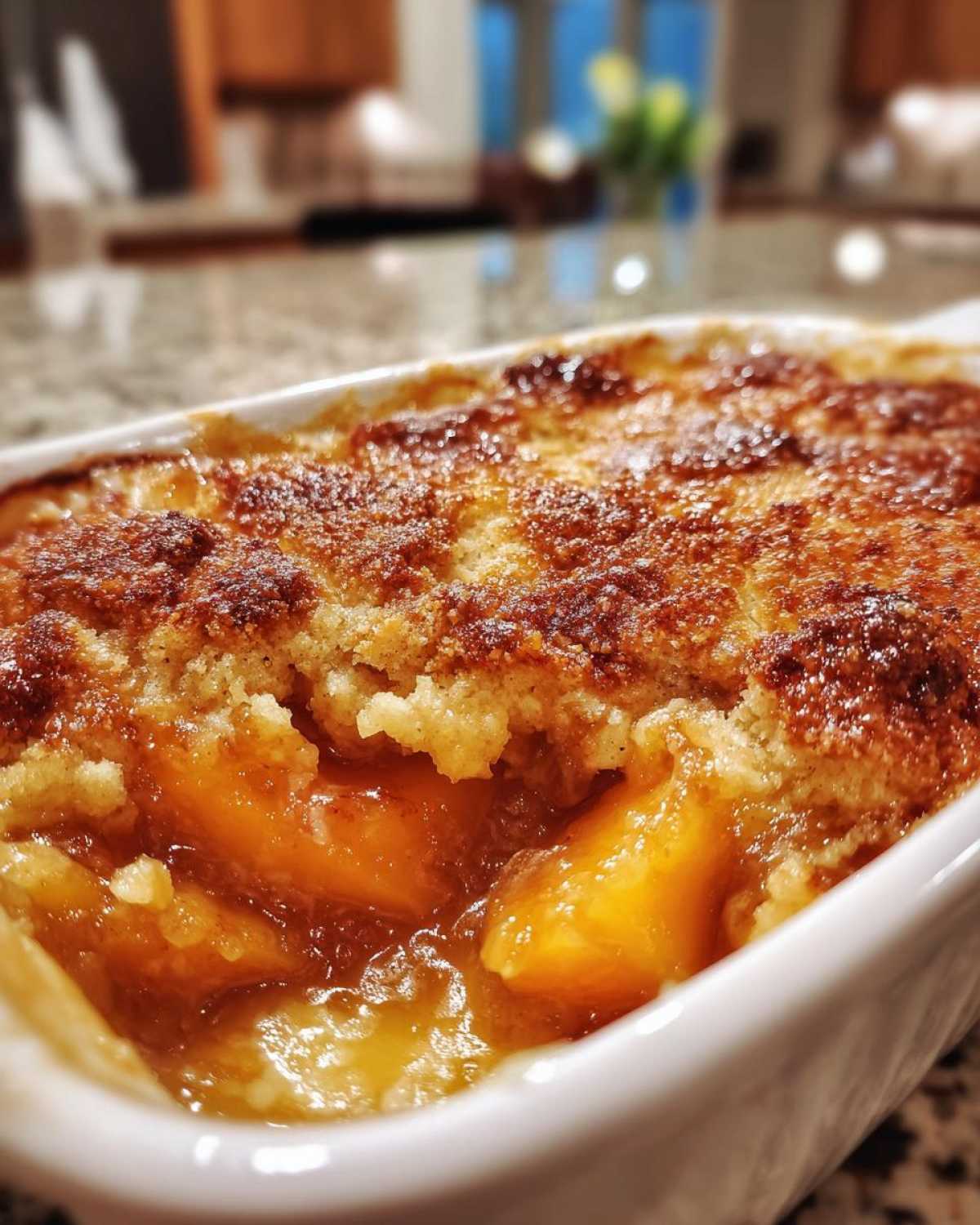 Homemade Peach Cobbler (with Fresh Peaches) - detail 1