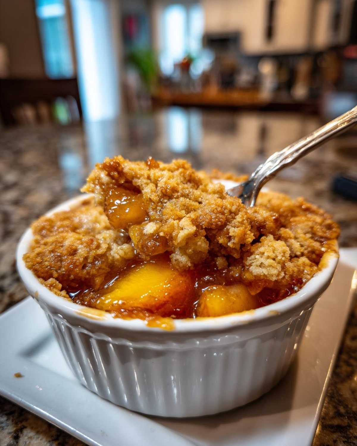 Homemade Peach Cobbler (with Fresh Peaches) - detail 2
