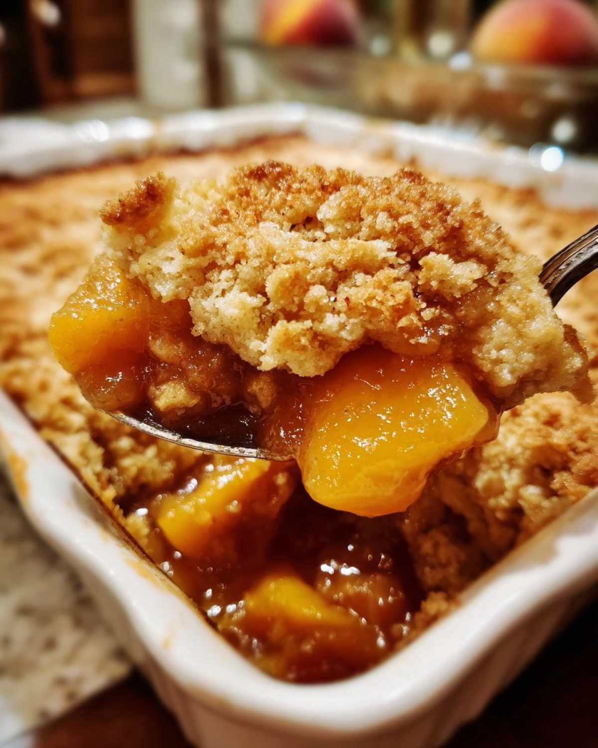 Homemade Peach Cobbler (with Fresh Peaches) - detail 3