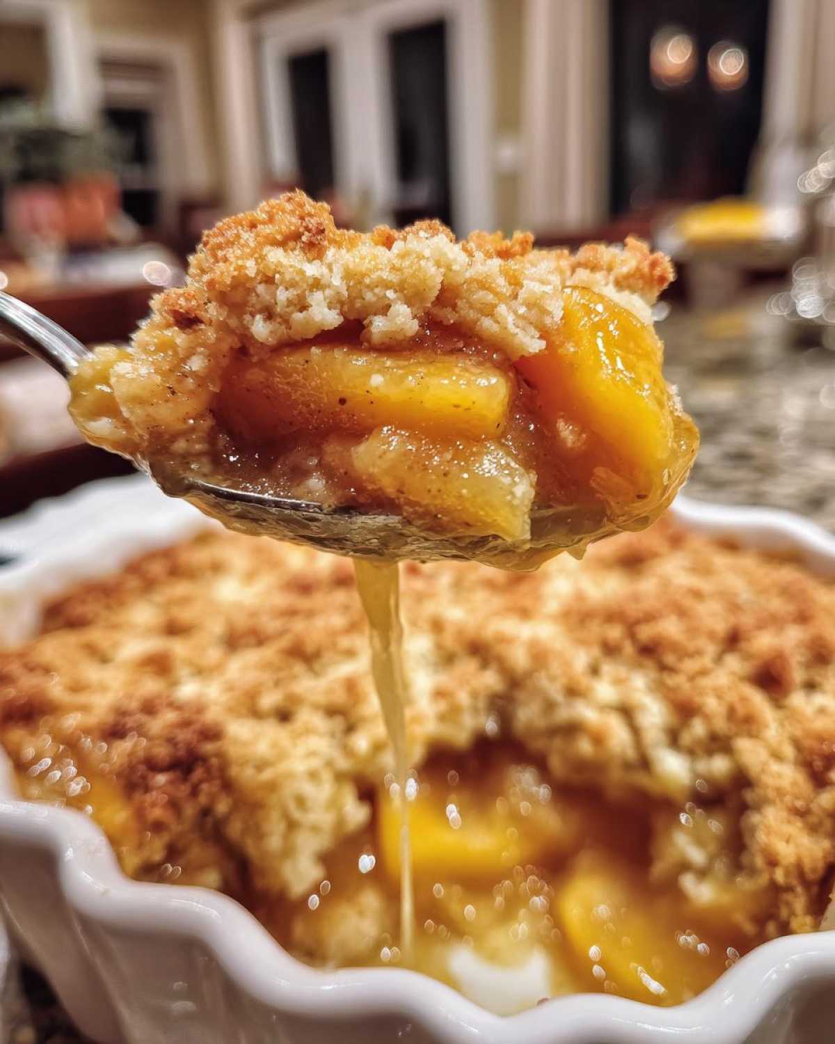 Homemade Peach Cobbler (with Fresh Peaches) - detail 4
