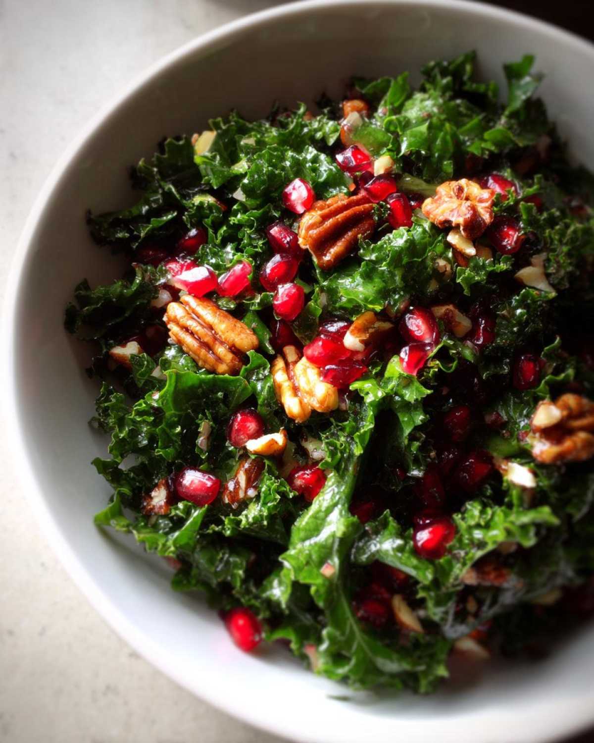 Kale and Pomegranate Winter Salad - detail 2