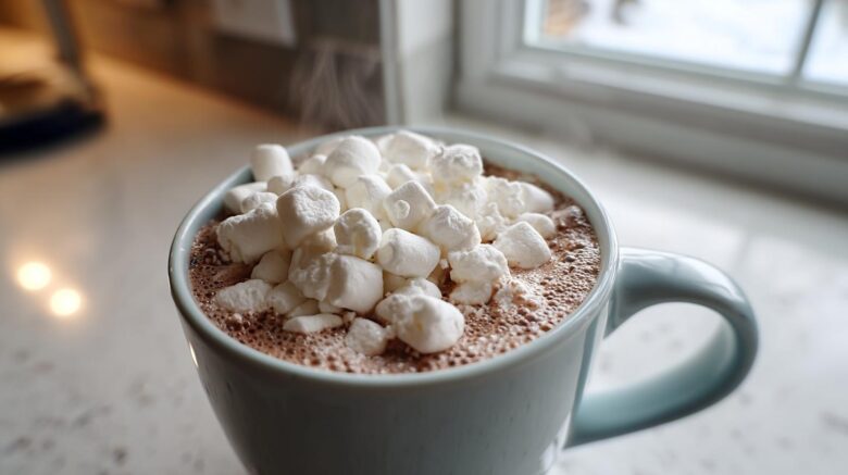 Lavender Hot Chocolate with Marshmallows