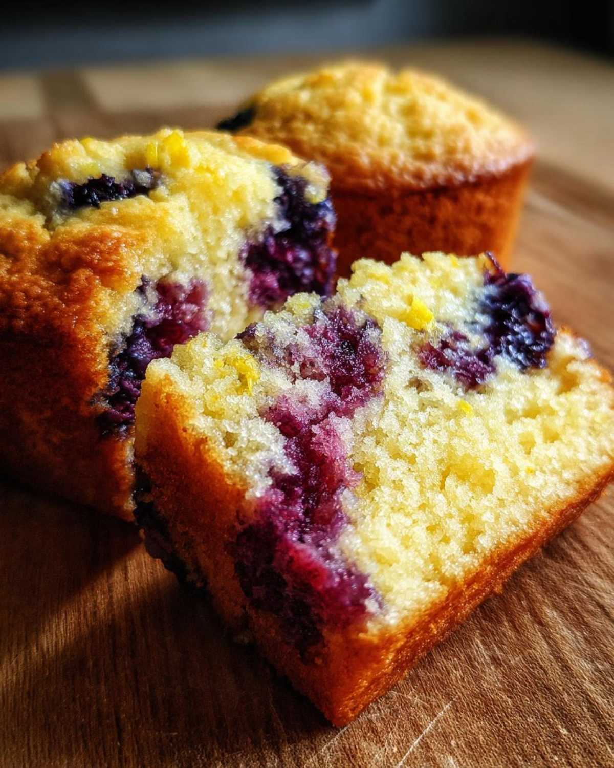 Lemon blueberry muffins - detail 1