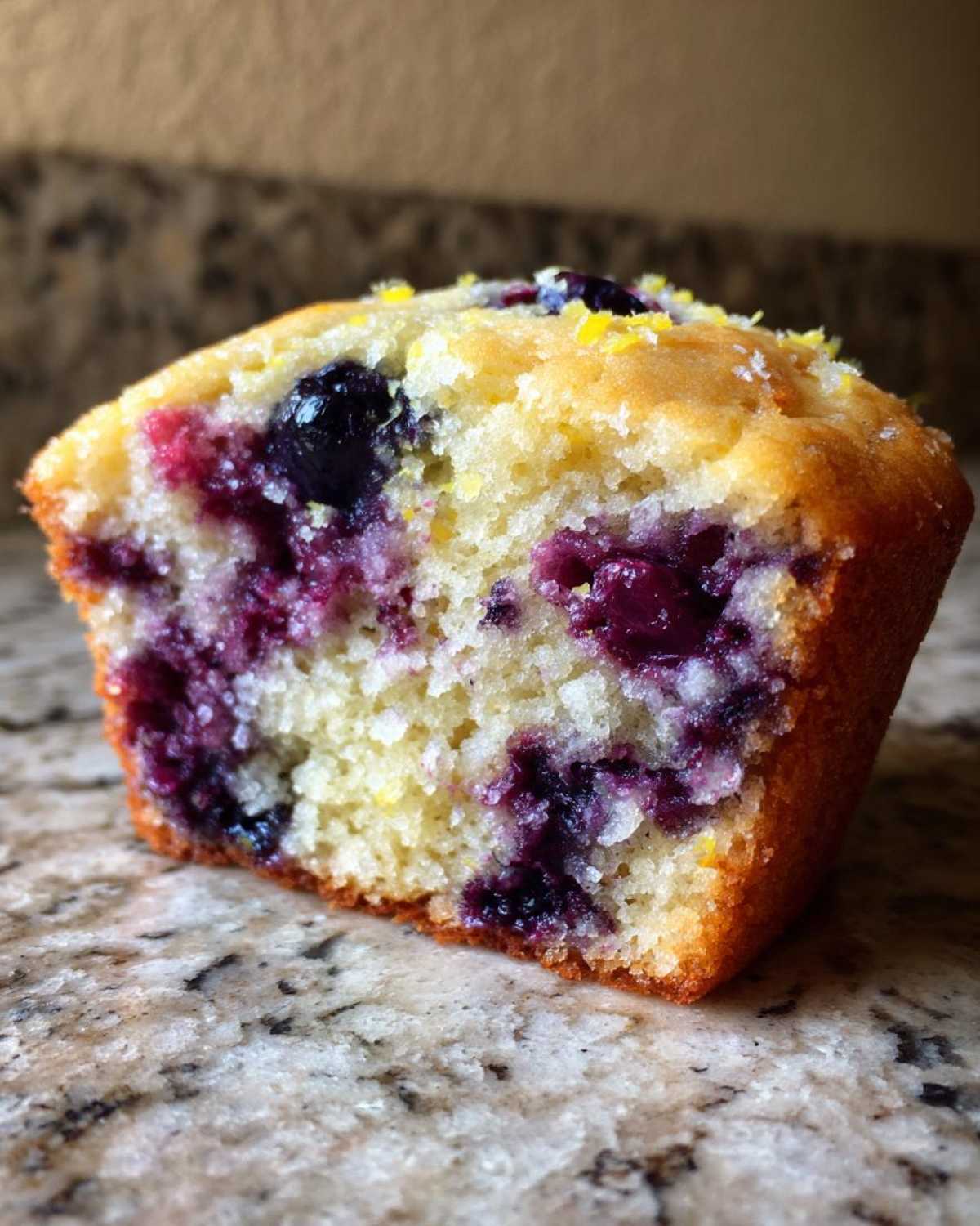 Lemon blueberry muffins - detail 3