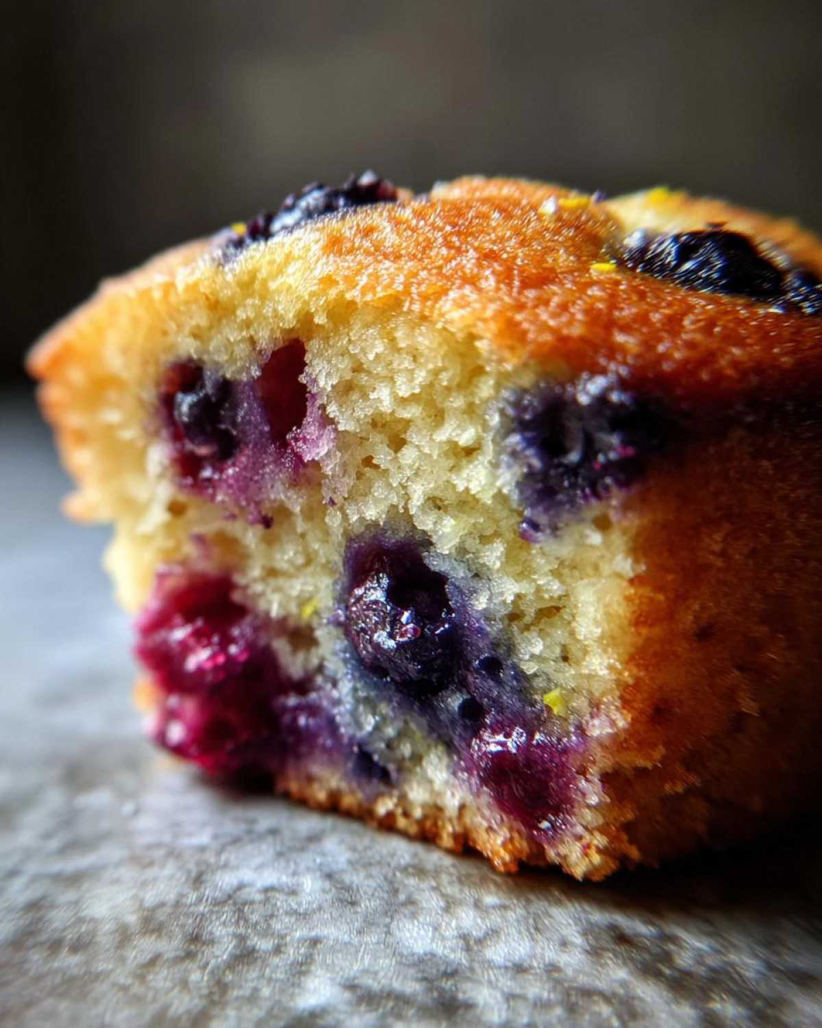 Lemon blueberry muffins - detail 4
