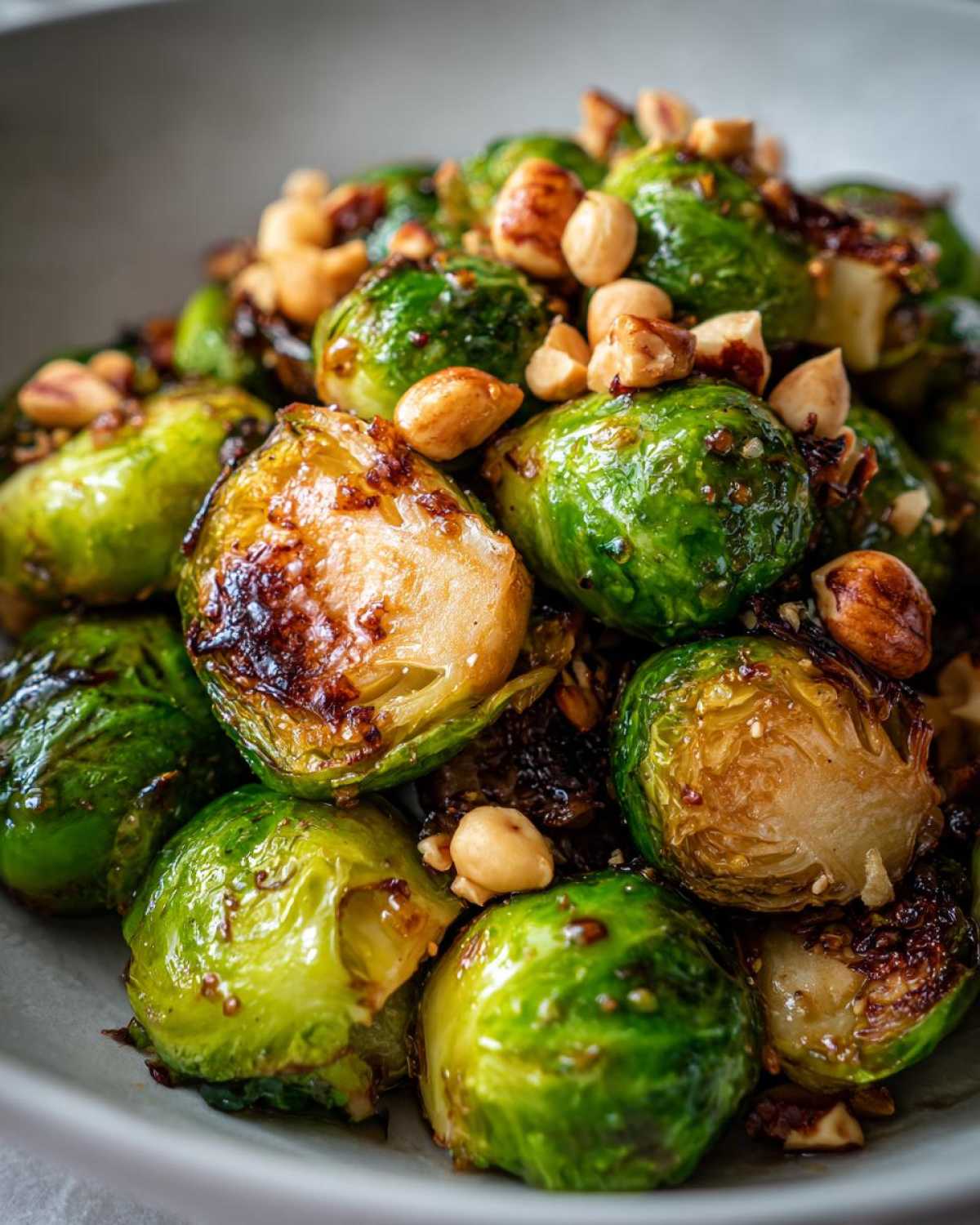 Maple-Glazed Brussels Sprouts with Hazelnuts - detail 1