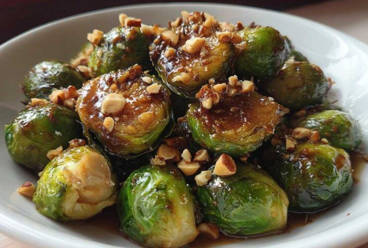 Maple-Glazed Brussels Sprouts with Hazelnuts