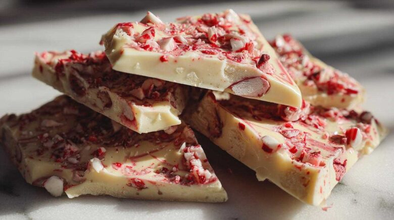 Marbled White Chocolate Peppermint Bark