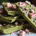 Matcha and Mint Peppermint Bark