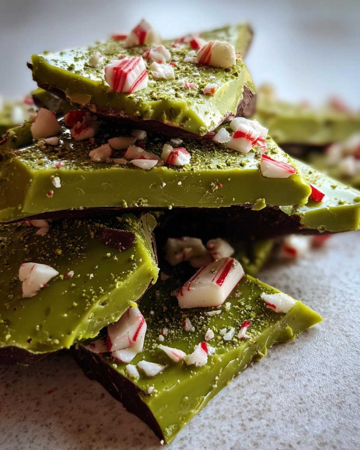 Matcha and Mint Peppermint Bark - detail 4