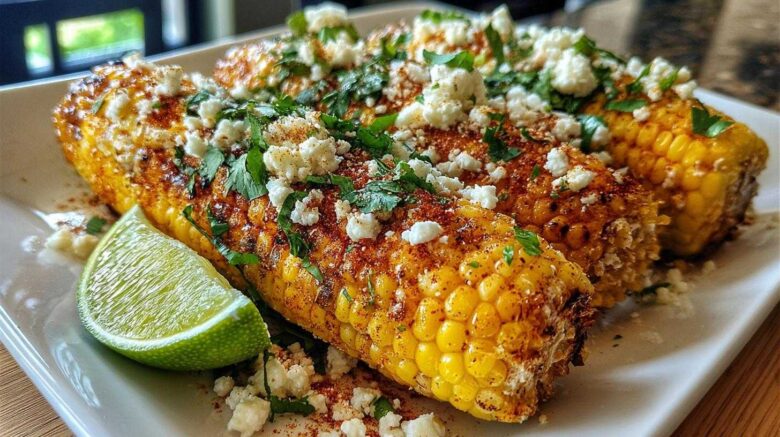 Mexican street corn garnish