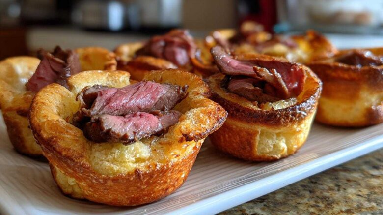 Mini Yorkshire Puddings with Beef Sliders