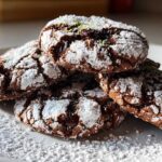 Mint Chocolate Crinkle Cookies