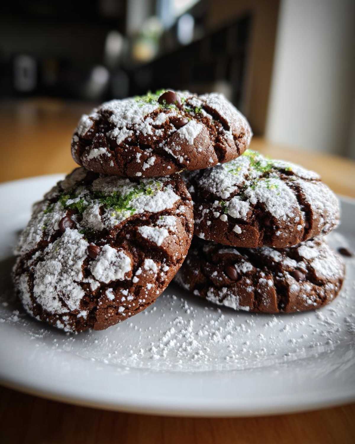 Mint Chocolate Crinkle Cookies - detail 2