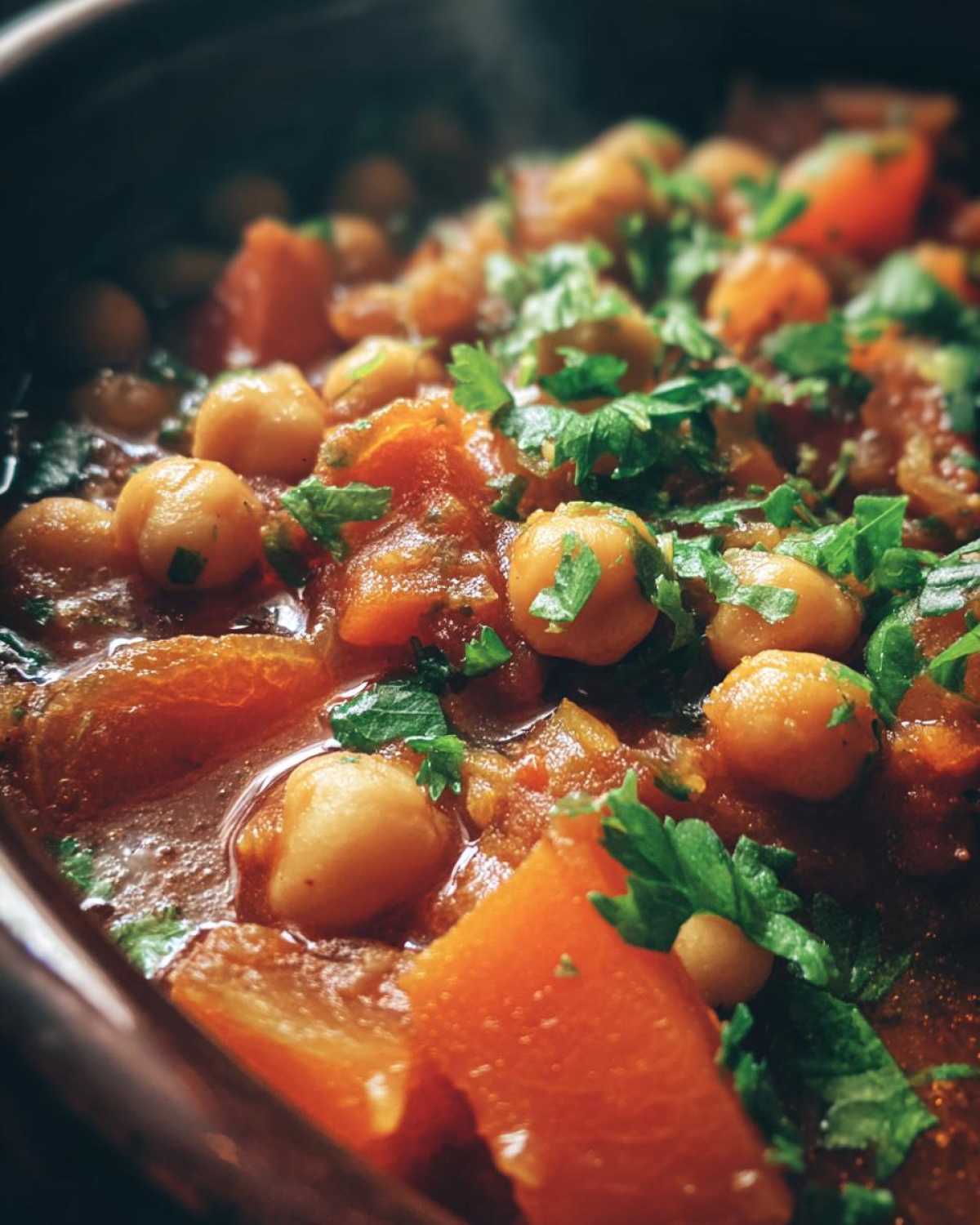 Moroccan Chickpea Stew with Apricots - detail 2