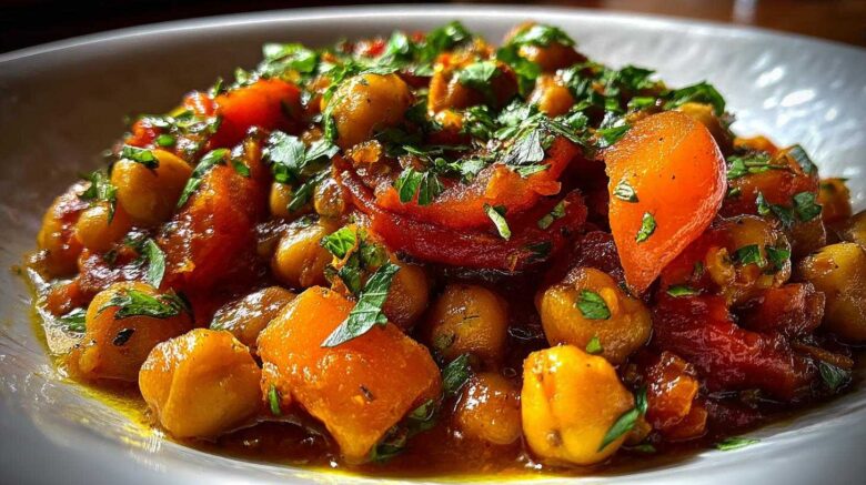 Moroccan Chickpea Stew with Apricots
